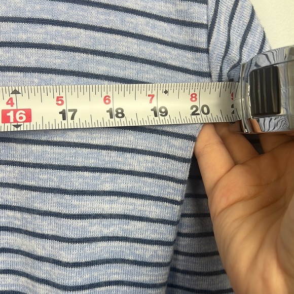 Haven Well Within blue striped medium tie waist maxi dress with pockets - Picture 3 of 8